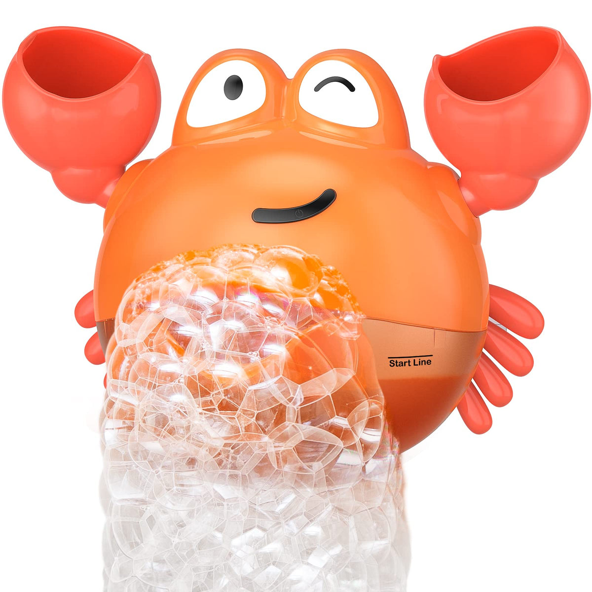 KINDIARY bath toy crab bubbles creates colorful bubbles to delight babies during bath time.