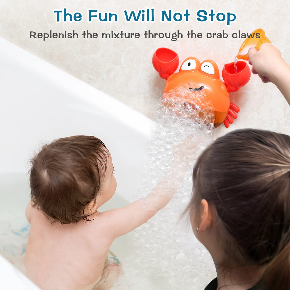 KINDIARY crab claws dispenser shows bubbles through the claws for easy play interaction.