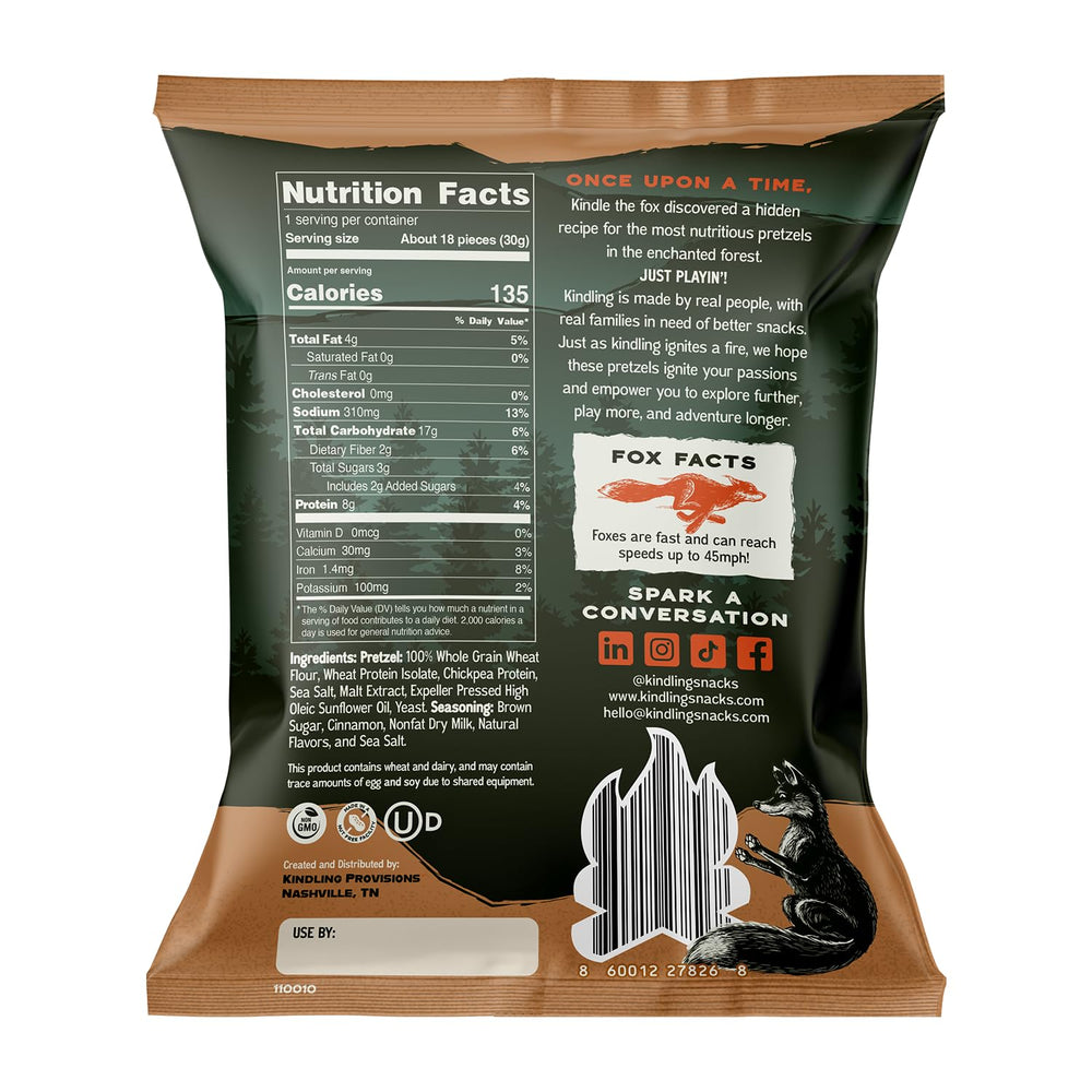 Kindling Churro Protein Pretzels kid lunch-pack visual