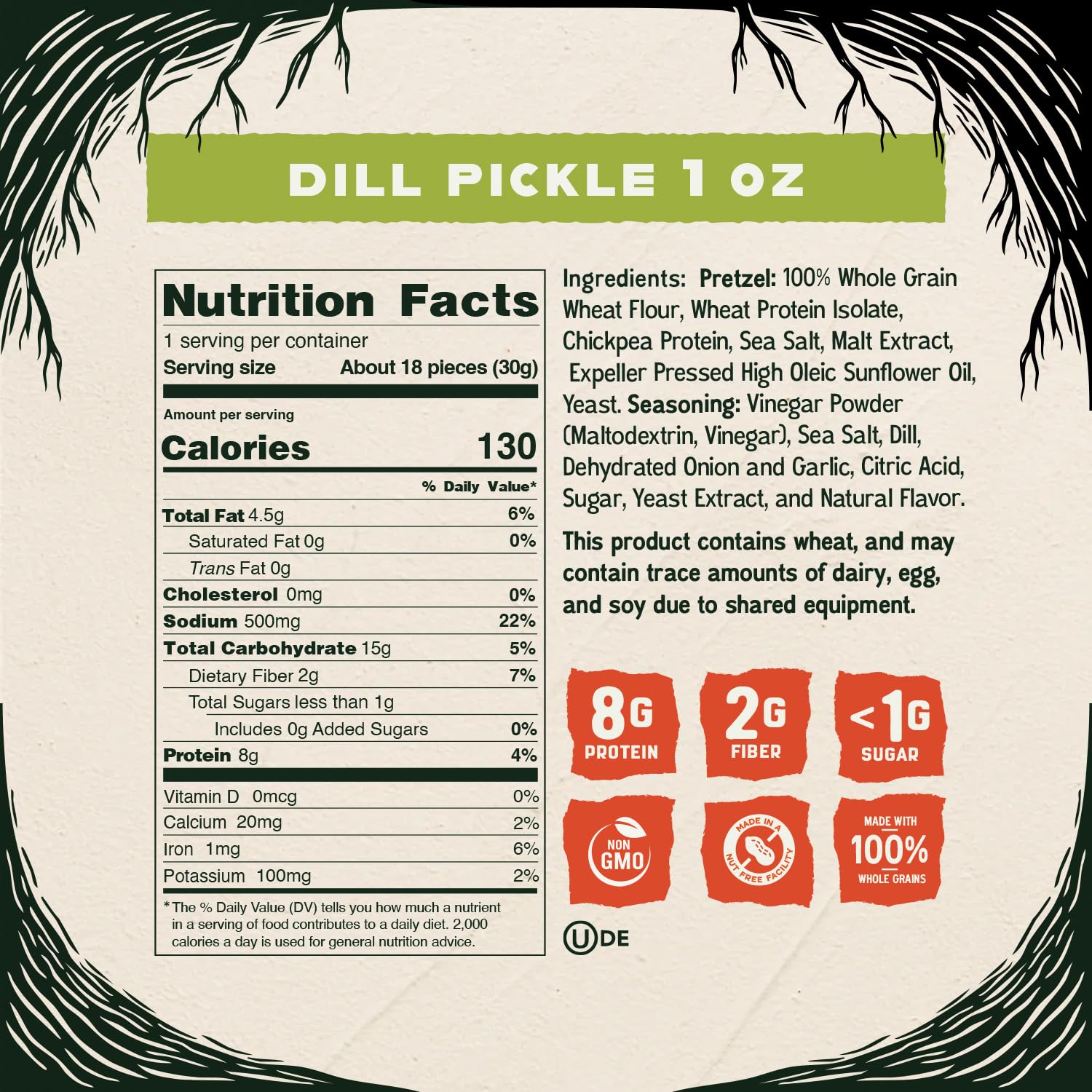 Crunchy Dill-Pickle pretzels from Kindling deliver bold flavor and energy.