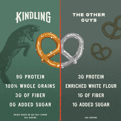 Kindling Protein Pretzels Garlic Parmesan fuse zesty taste with protein in a snack.