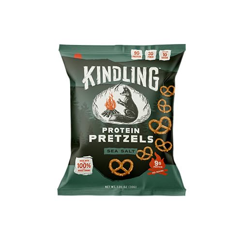 Kindling Protein Pretzels Sea Salt kosher symbol on packaging