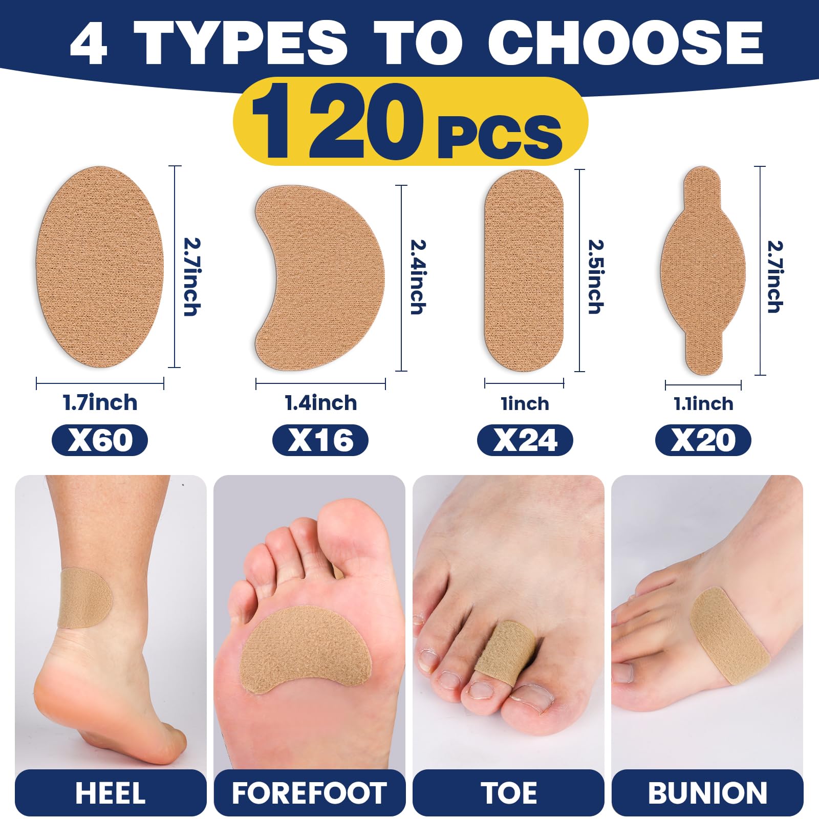 Kindshine oval moleskin pads for added foot comfort
