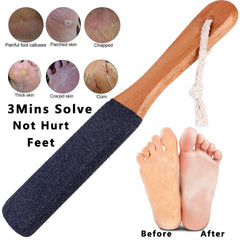Kinepi Foot File shows natural corundum stone for effective exfoliation.