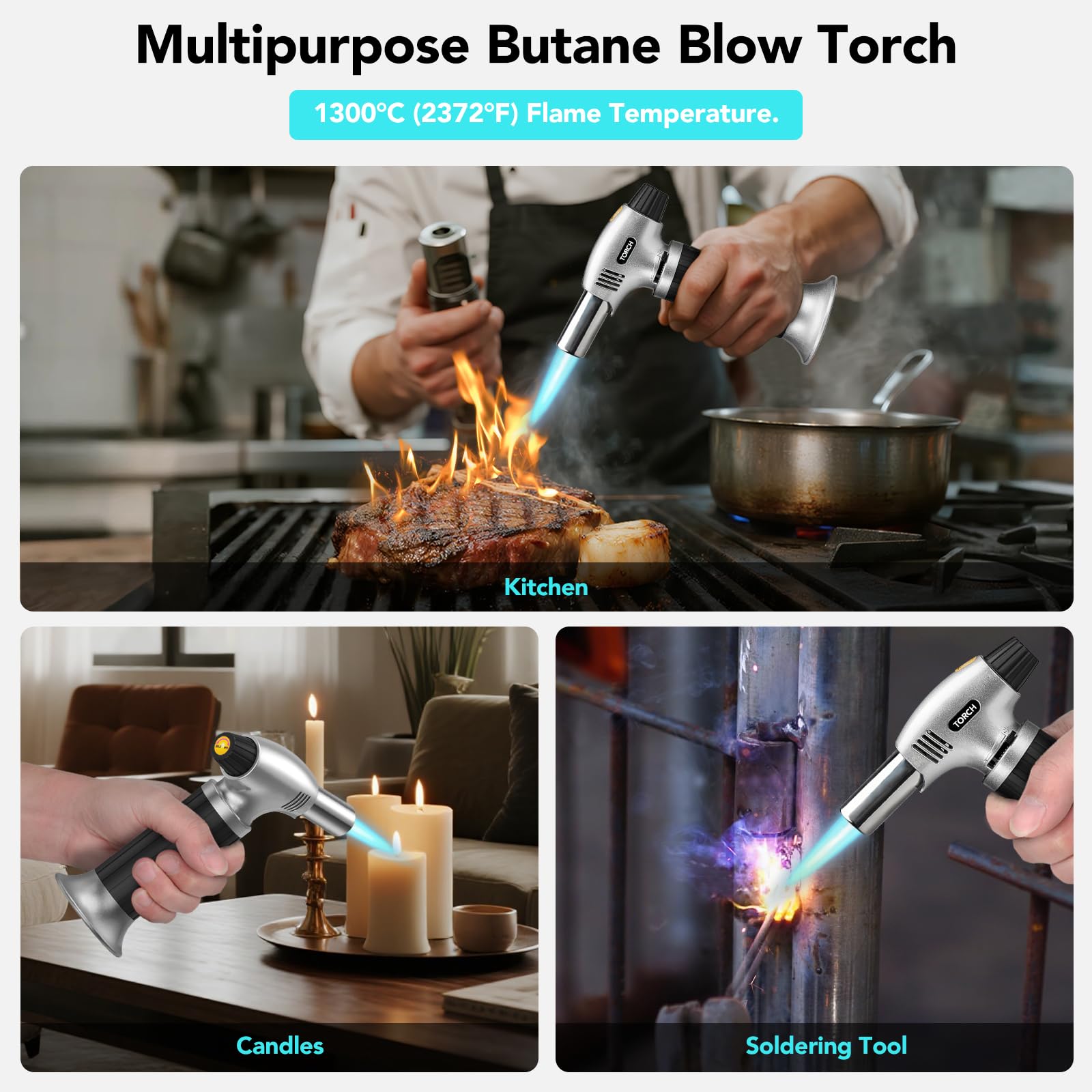 KinetiFire torch heat-resistant ceramic nozzle for durable performance.
