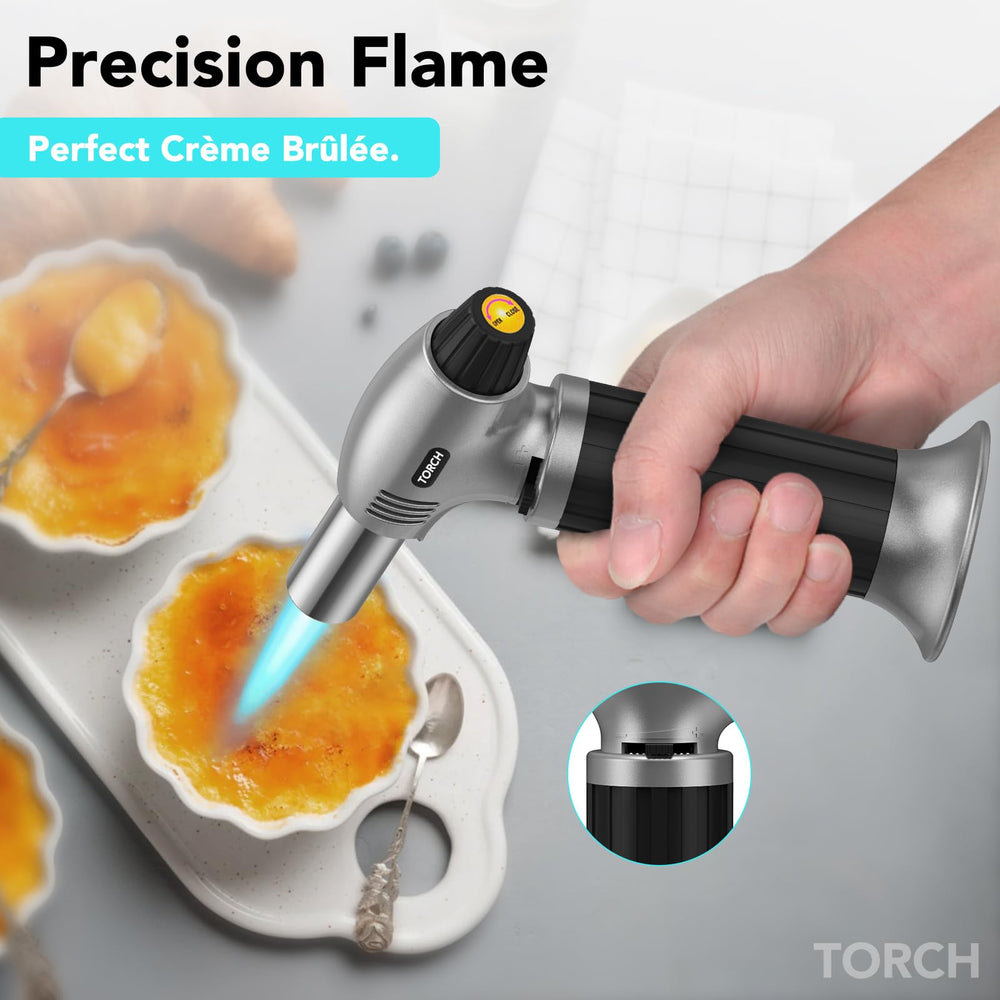 KinetiFire torch ergonomic cool-grip handle reduces hand fatigue.