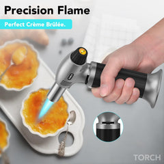 KinetiFire torch ergonomic cool-grip handle reduces hand fatigue.