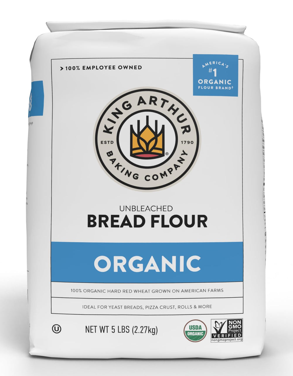 King Arthur Bread Flour bag front with a 5 lb package for reliable loaves