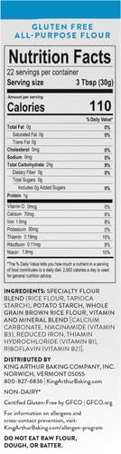 King Arthur gluten-free flour scoop measures precise amounts for consistent gluten-free results.