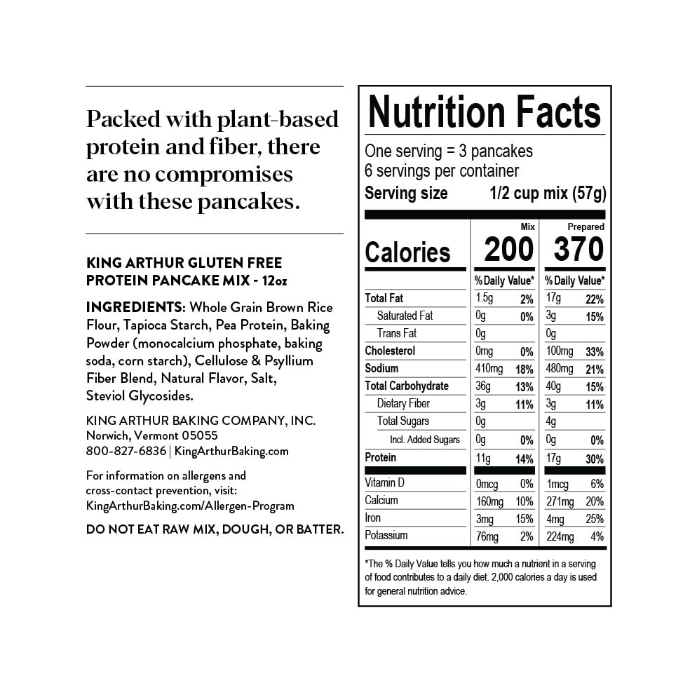Resealable pouch of King Arthur mix keeps freshness for on-the-go breakfasts