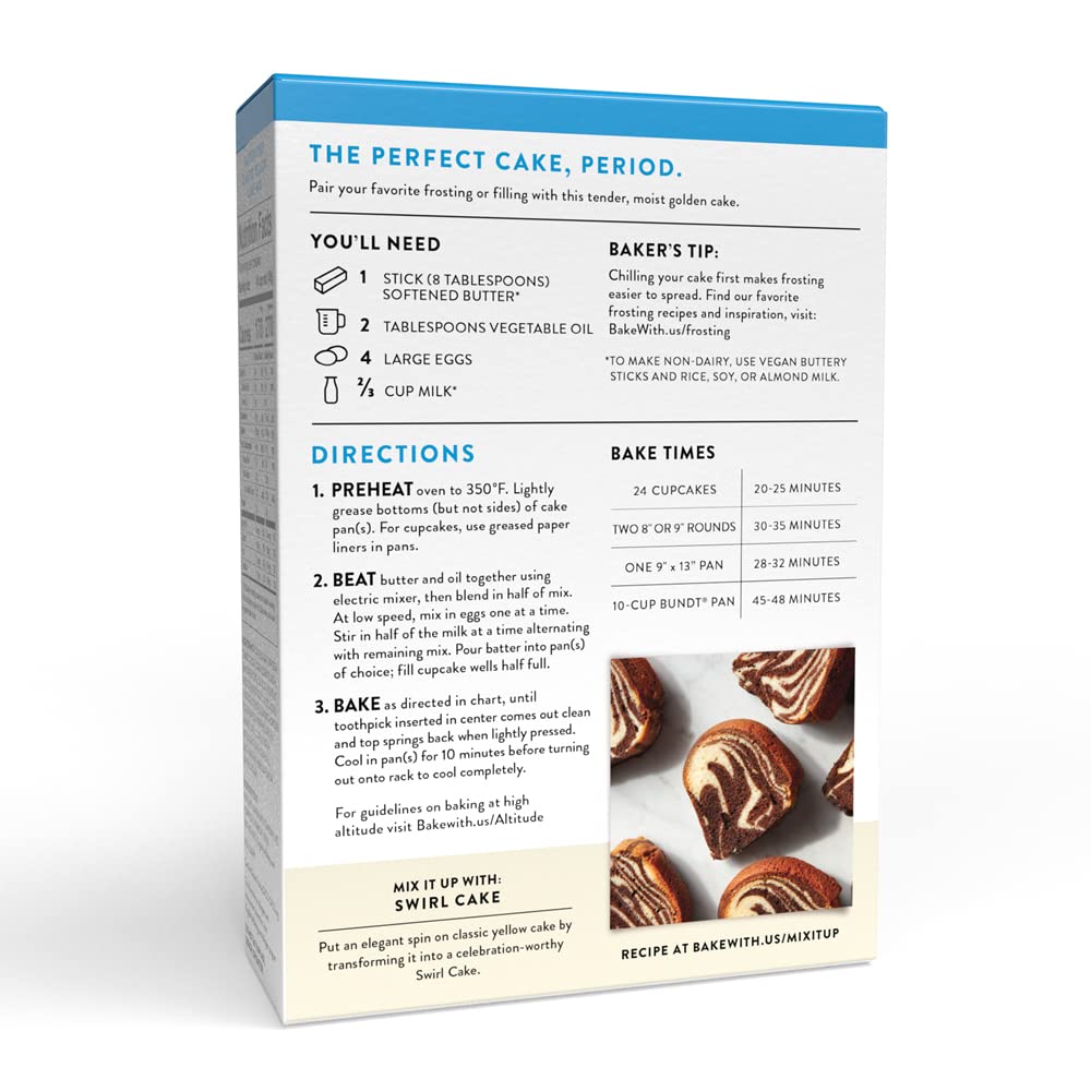 King Arthur gluten-free yellow cake mix creates two 8–9 inch layers