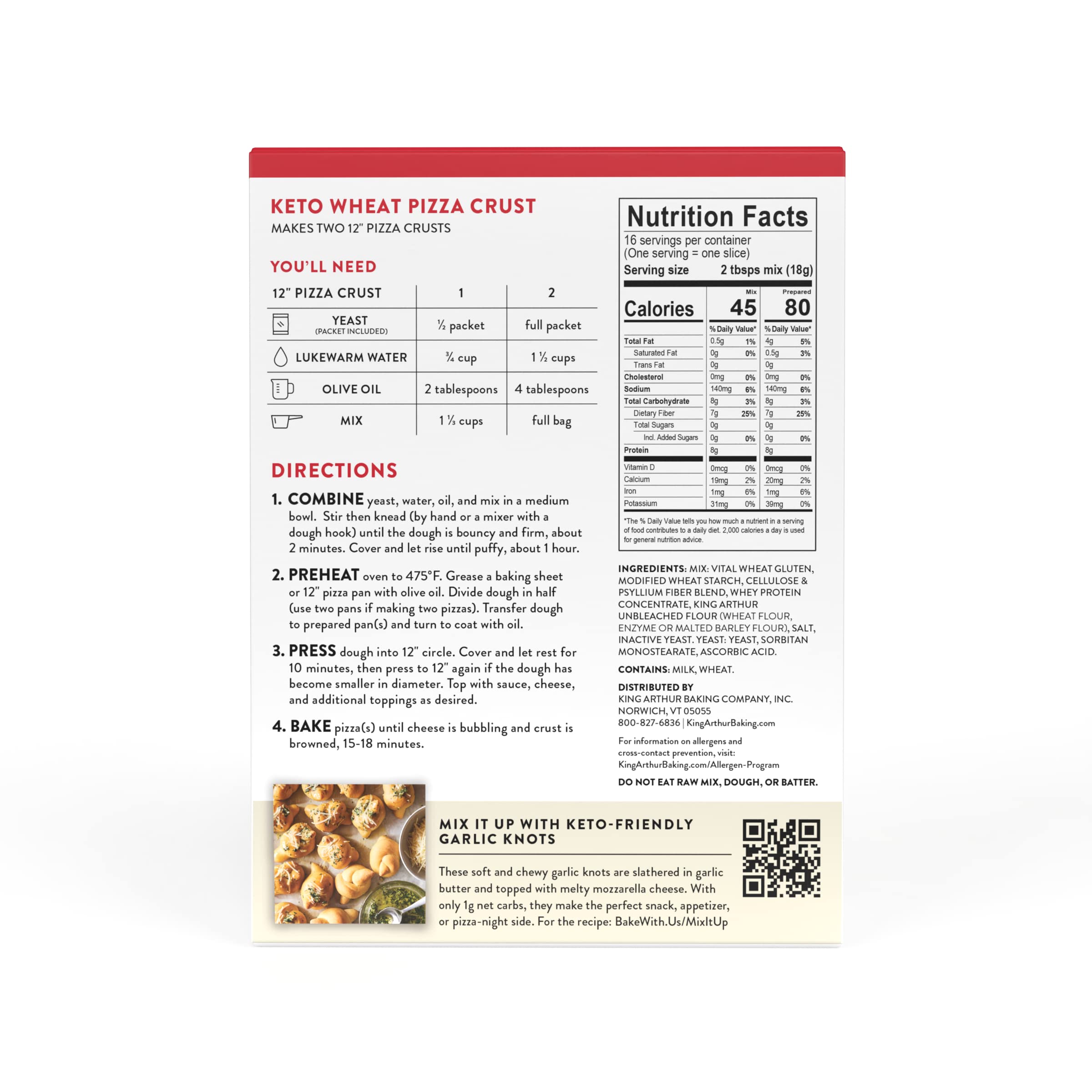 Dough assembled from King Arthur Keto Pizza Crust Mix for quick, tasty crusts.
