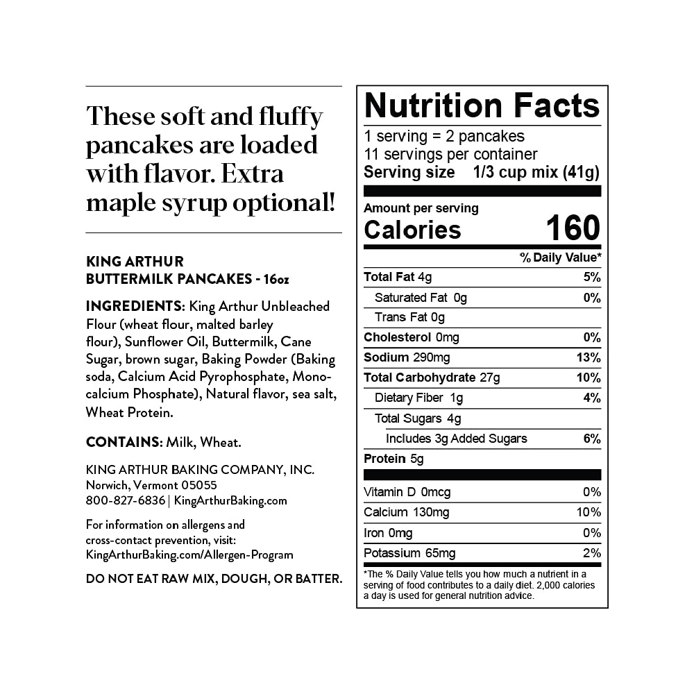 Non-GMO and Kosher certified pancake mix ready for family meals