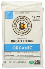 King Arthur Organic Bread Flour 5 lb bag for versatile baking
