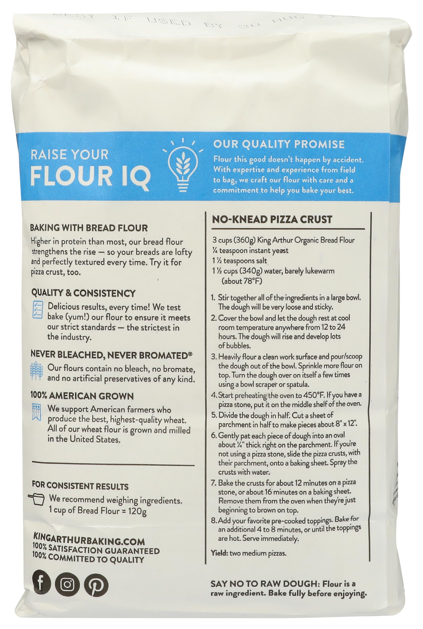 King Arthur Organic Bread Flour 5 lb dough ball ready for shaping