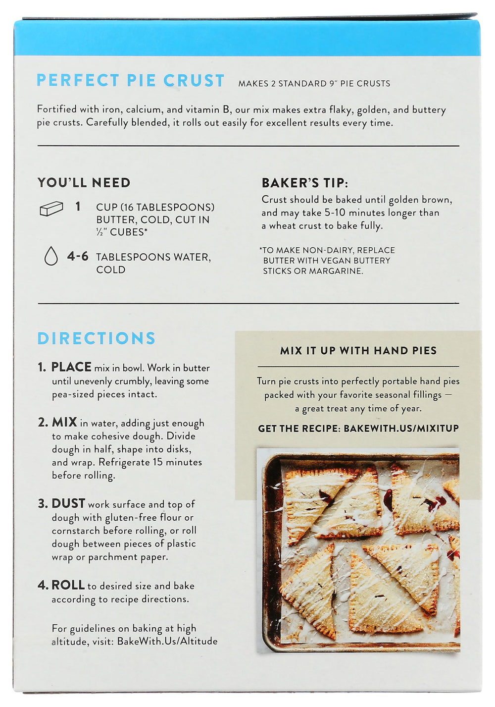 King Arthur pie crust mix ideal base for apple pies and custards