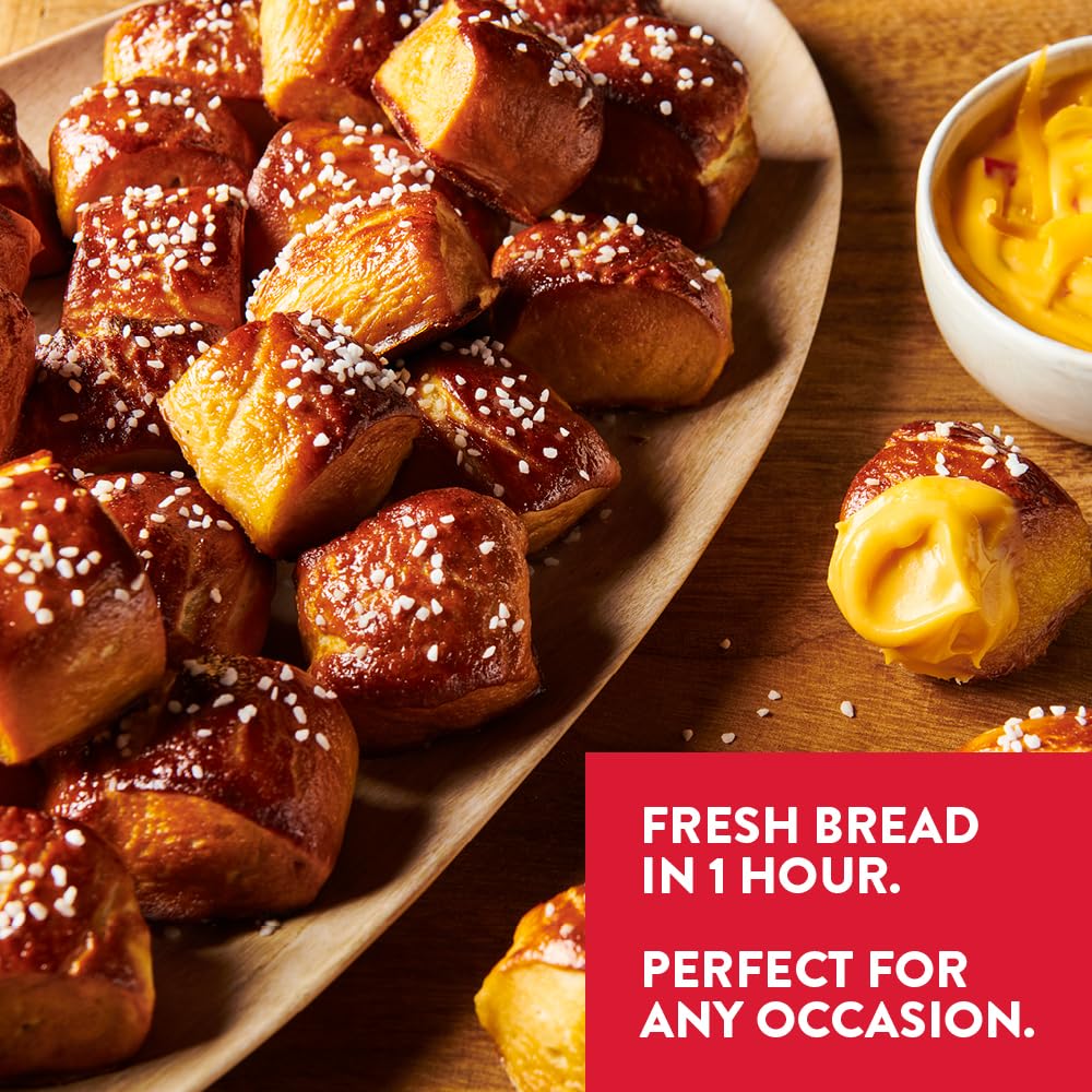 King Arthur pretzel bites glaze bowl ready for dipping and shine