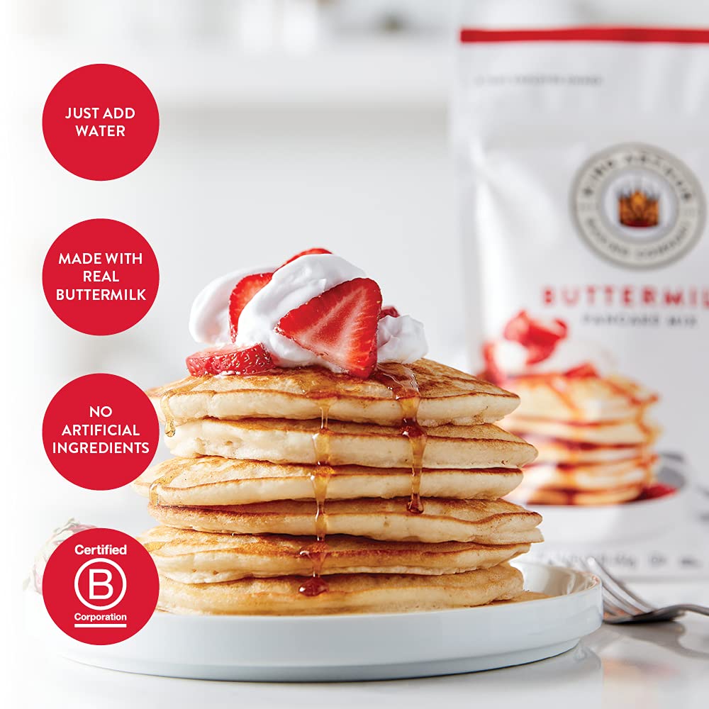 Resealable King Arthur pancake mix bag for easy portioning
