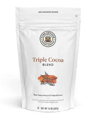 King Arthur Triple Cocoa Powder Blend 14oz bag, ideal for versatile baking.