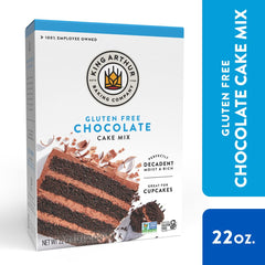 Two-layer King Arthur gluten-free chocolate cake baked in 8- or 9-inch pans.