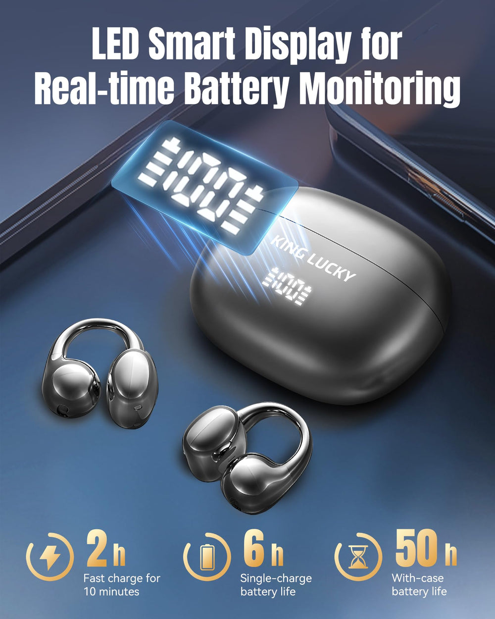 Dual-mic ENC reduces wind noise for clear calls.