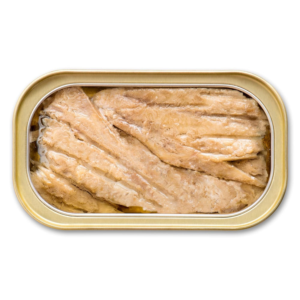 King Oscar mackerel olive oil packaging; premium quality in a no-mess lid.