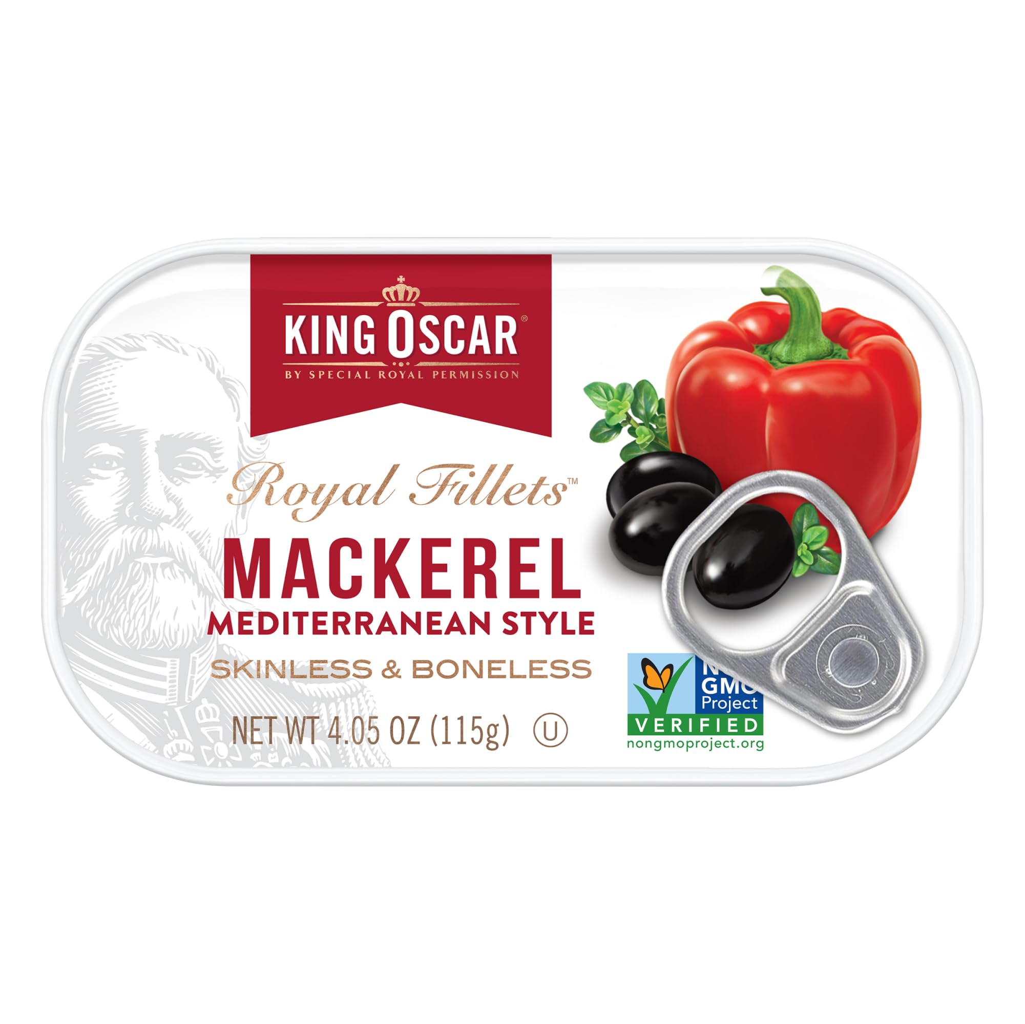 Skinless, boneless King Oscar mackerel for easy prep.