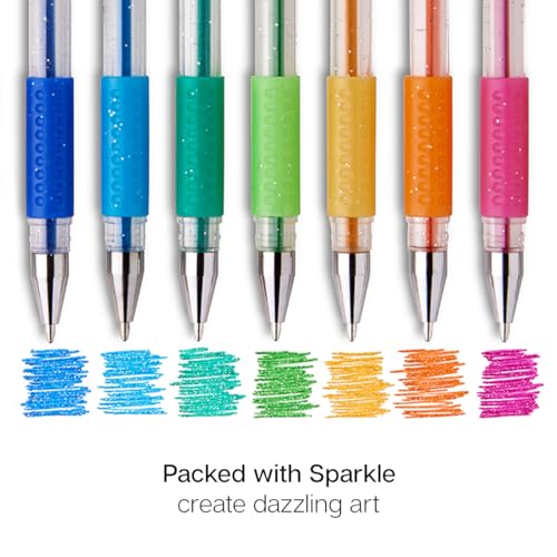 KingArt Glitter Rollerball Gel Pens smooth ink flow for clean lines