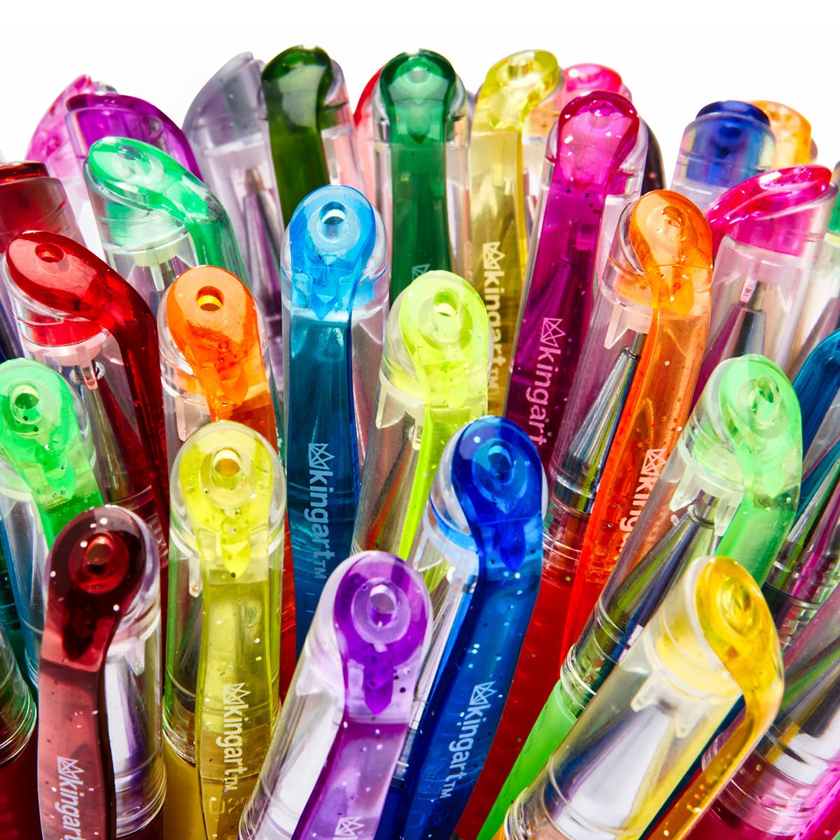 KingArt Glitter Rollerball Gel Pens scrapbook page with decorative lines