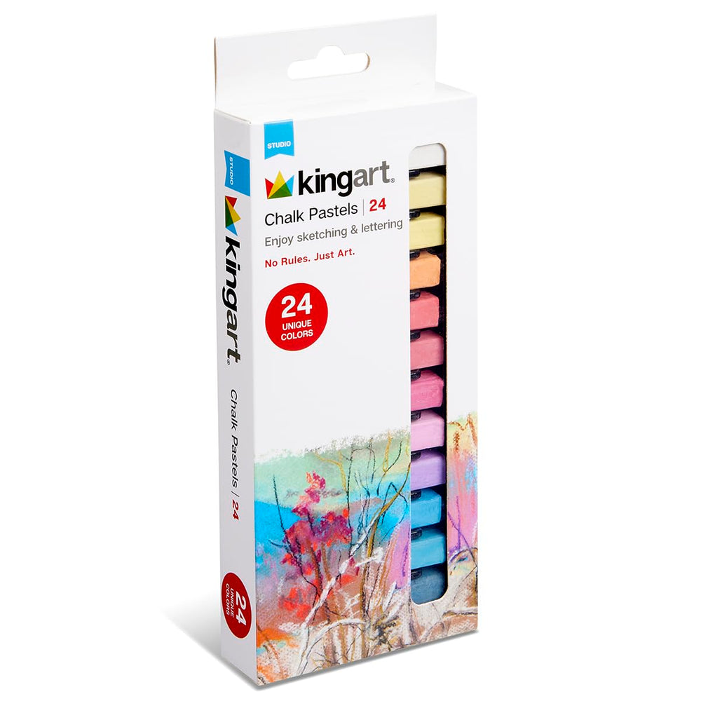 KINGART pastels on varied surfaces, from paper to canvas, with rich pigment.