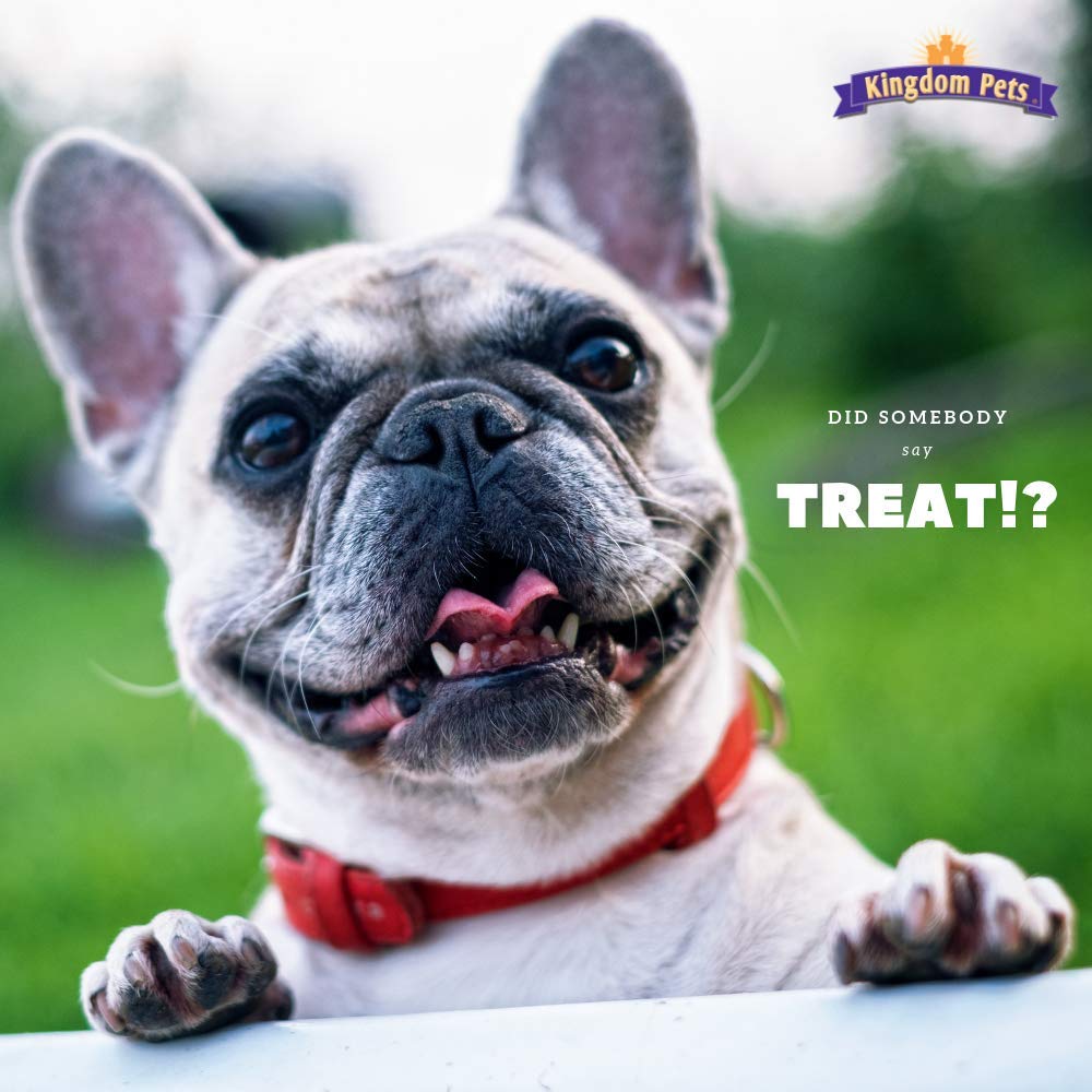 Kingdom Pets jerky treats used during training sessions for motivation.