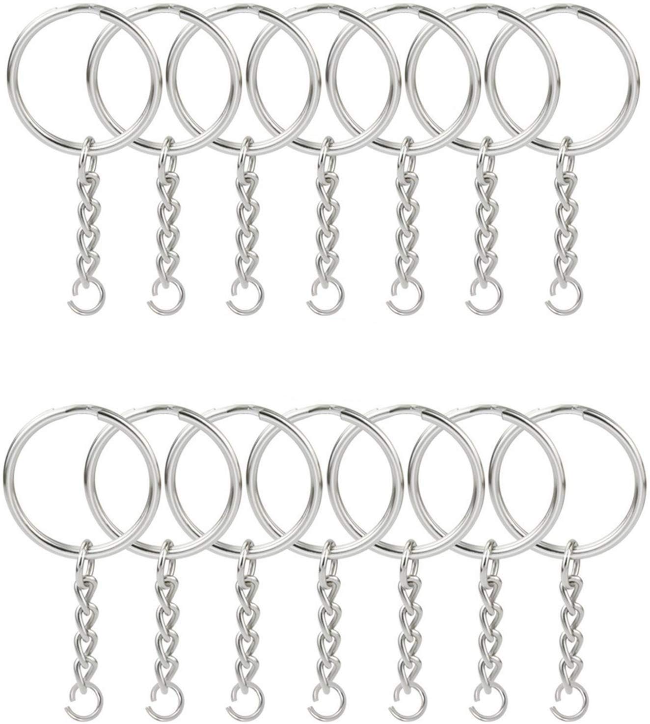 KingForest 100pcs split rings for durable keychains and charms.