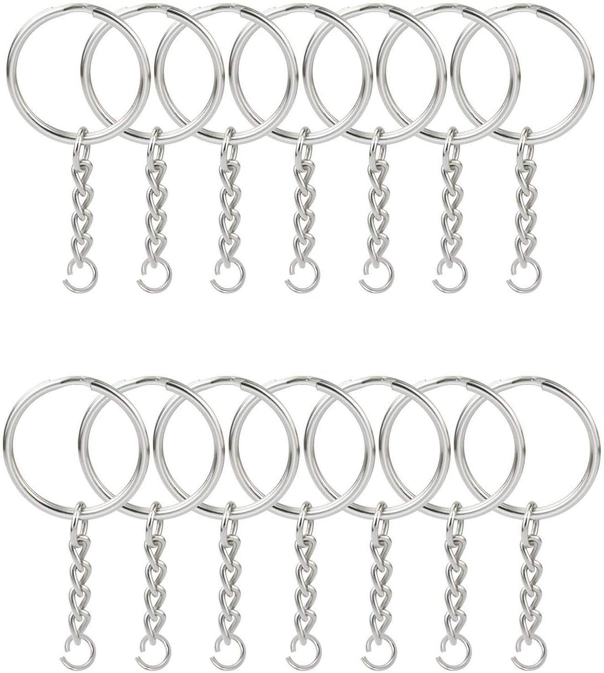 KingForest 100pcs split rings for durable keychains and charms.