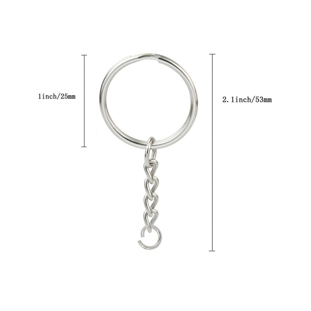 KingForest one-point-one-inch chain demonstrates suitable length for jewelry projects.