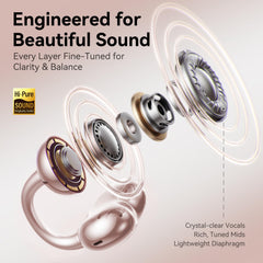 Kinglucky ClipFree open-ear sound delivers clear vocals with natural balance for podcasts and calls
