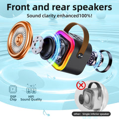 Kinglucky mini karaoke machine dual mics enable fun duets and family singing