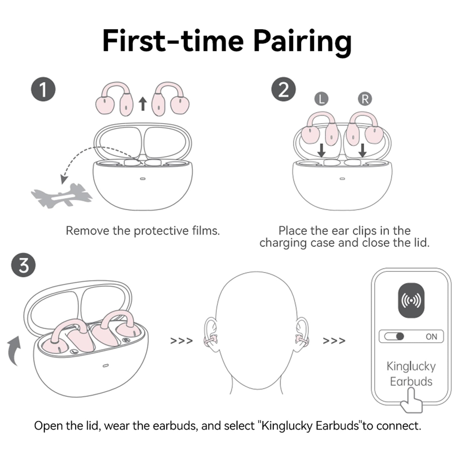Kinglucky Open-ear design keeps awareness during activity