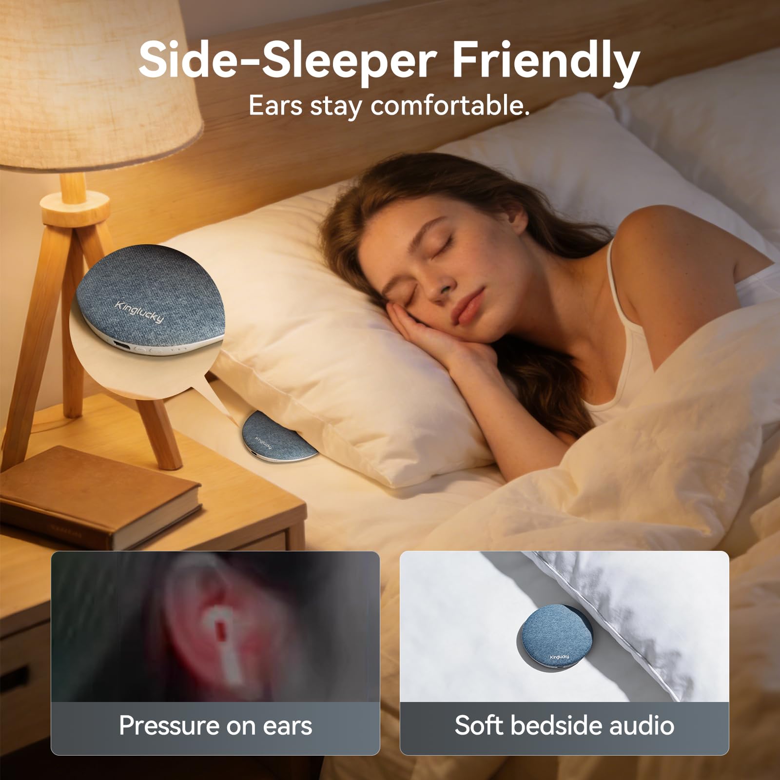 Kinglucky Pillow Speaker built-in sleep sounds like white noise