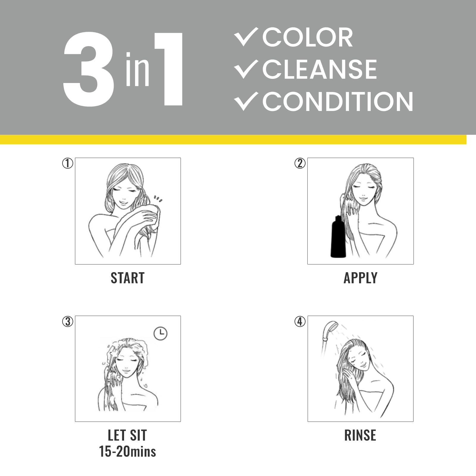 KingMing dark brown color result shows smooth, natural-looking gray coverage.