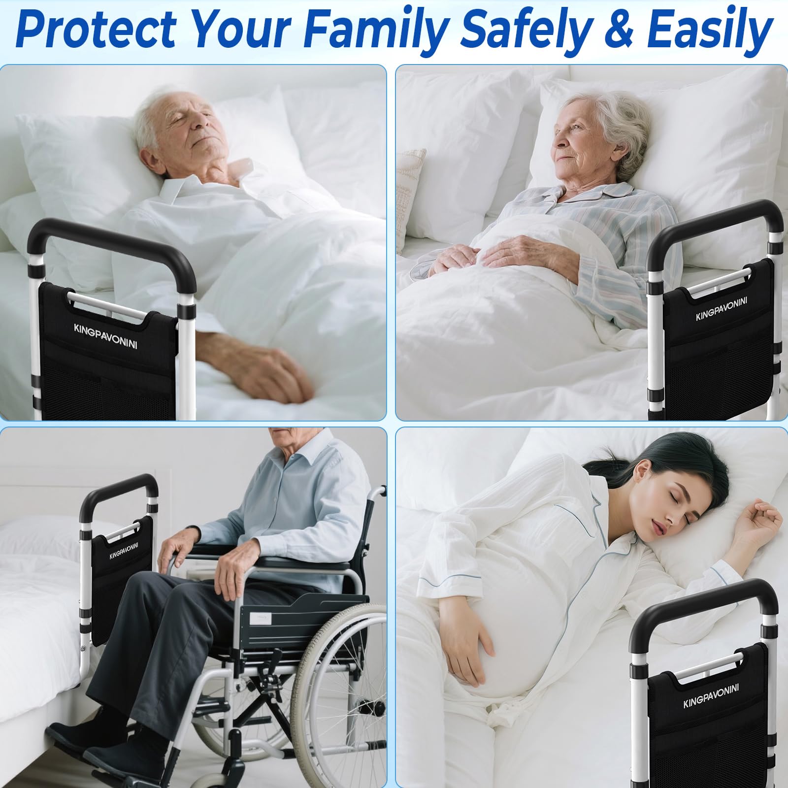 KingPavonini bed rail is ASTM-compliant for durable safety.