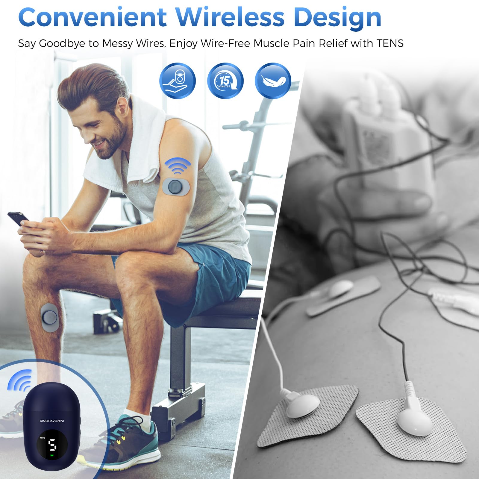 Dual-channel KingPavonini stimulation enabling two-area care.
