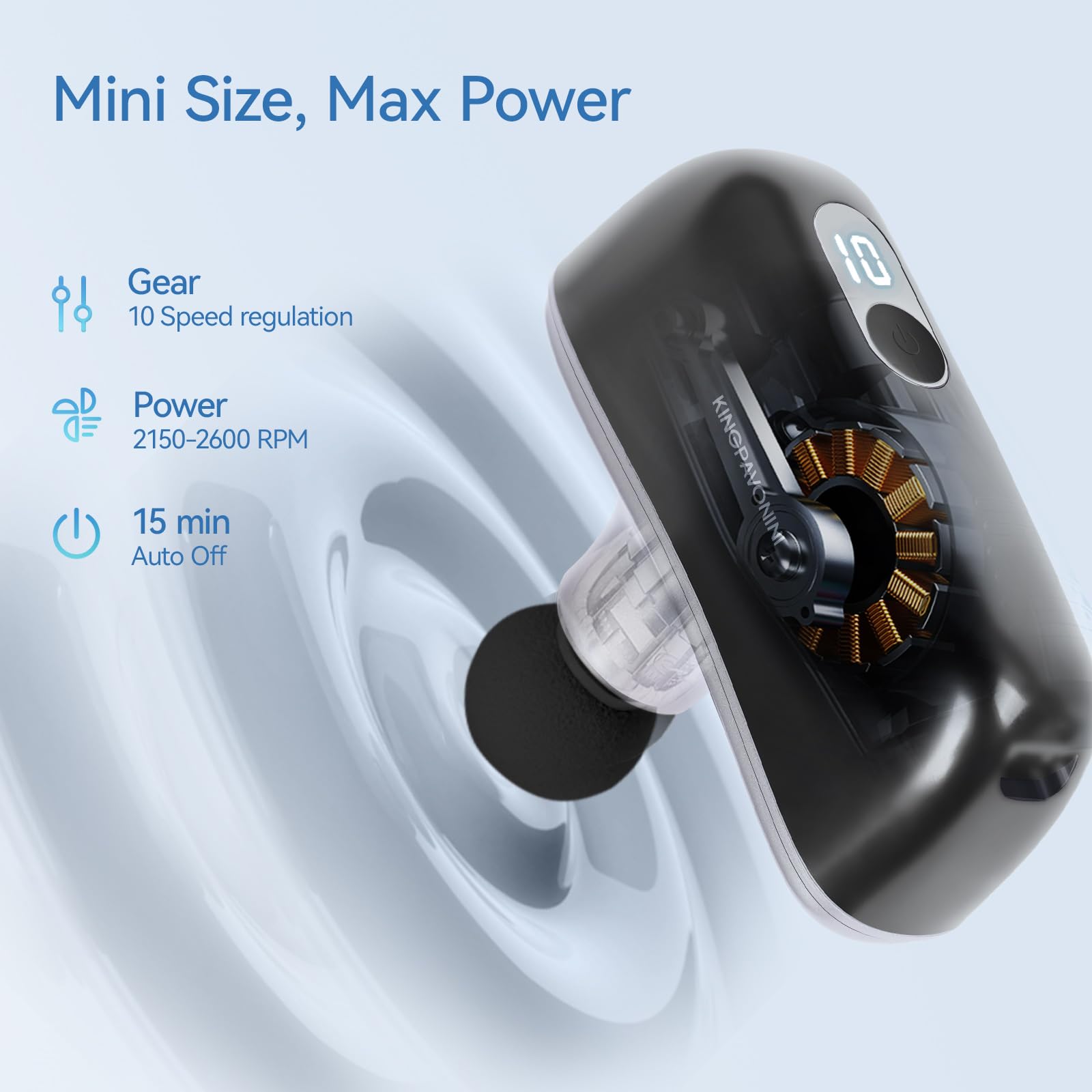 KingPavonini mini ergonomic grip reduces wrist strain during use.