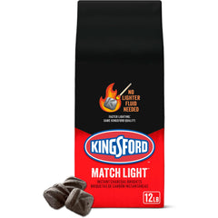 Kingsford Match Light briquettes in bag, ready for fast start.