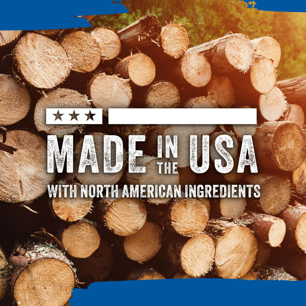 Kingsford briquettes crafted from recycled wood to minimize waste.