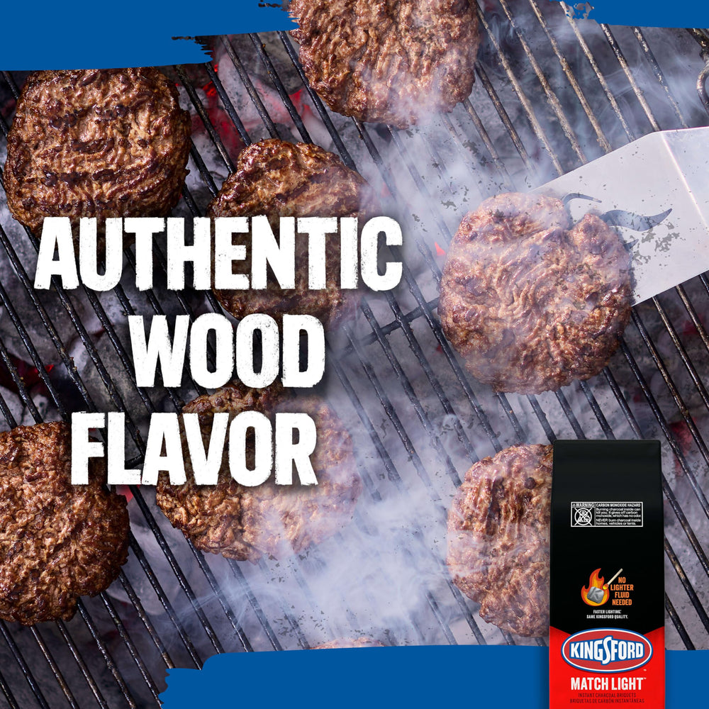 Tailgate scene with Kingsford charcoal for on-the-go grilling.