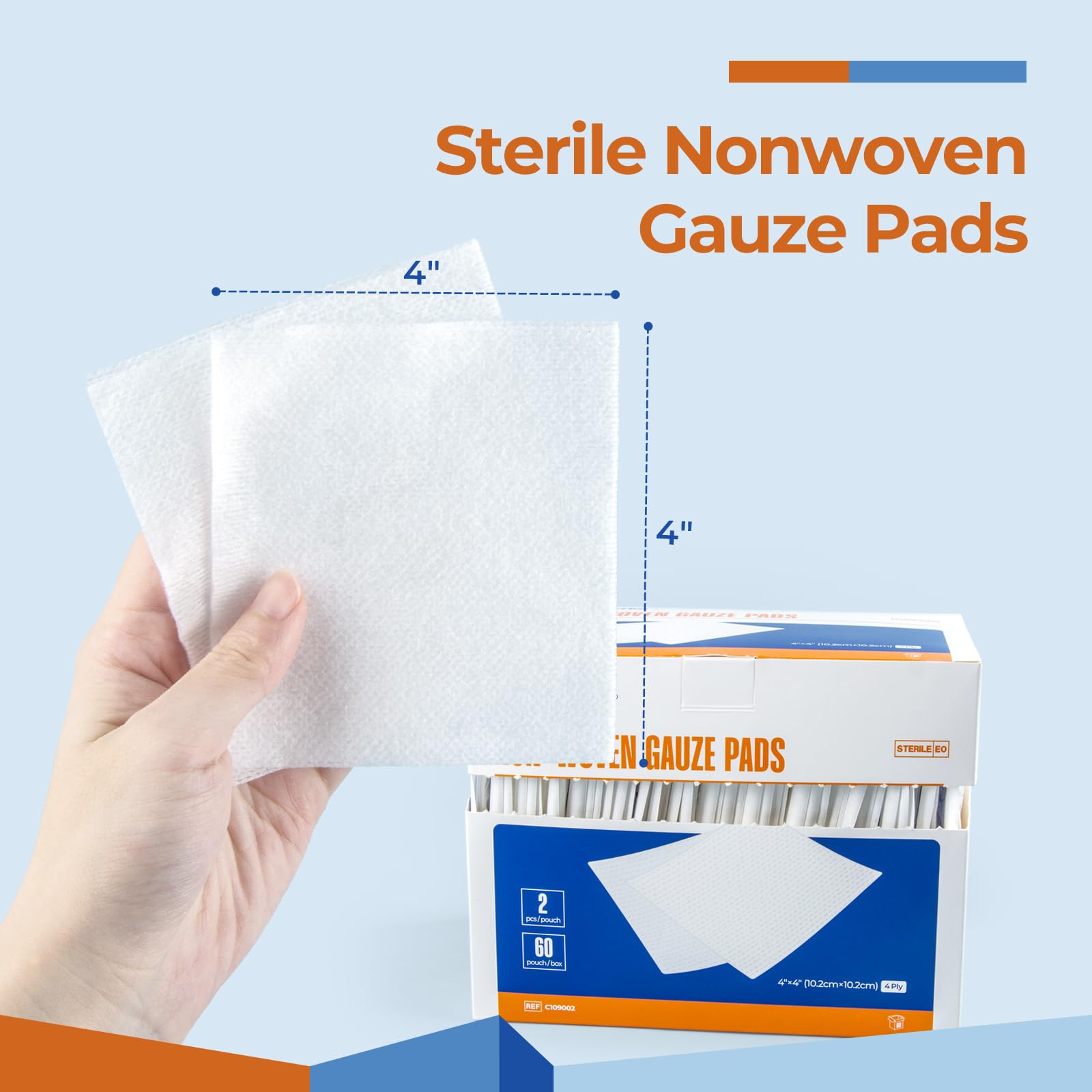 Kingstar soft absorbent gauze pad 4x4 close-up highlighting gentle skin contact
