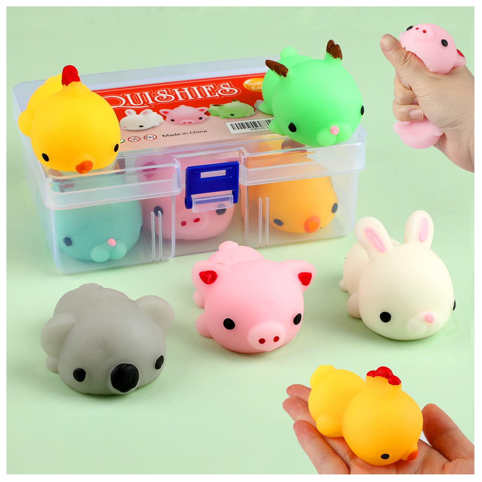 KINGYAO squishy toy set 5pcs shown for playful stress relief and color display