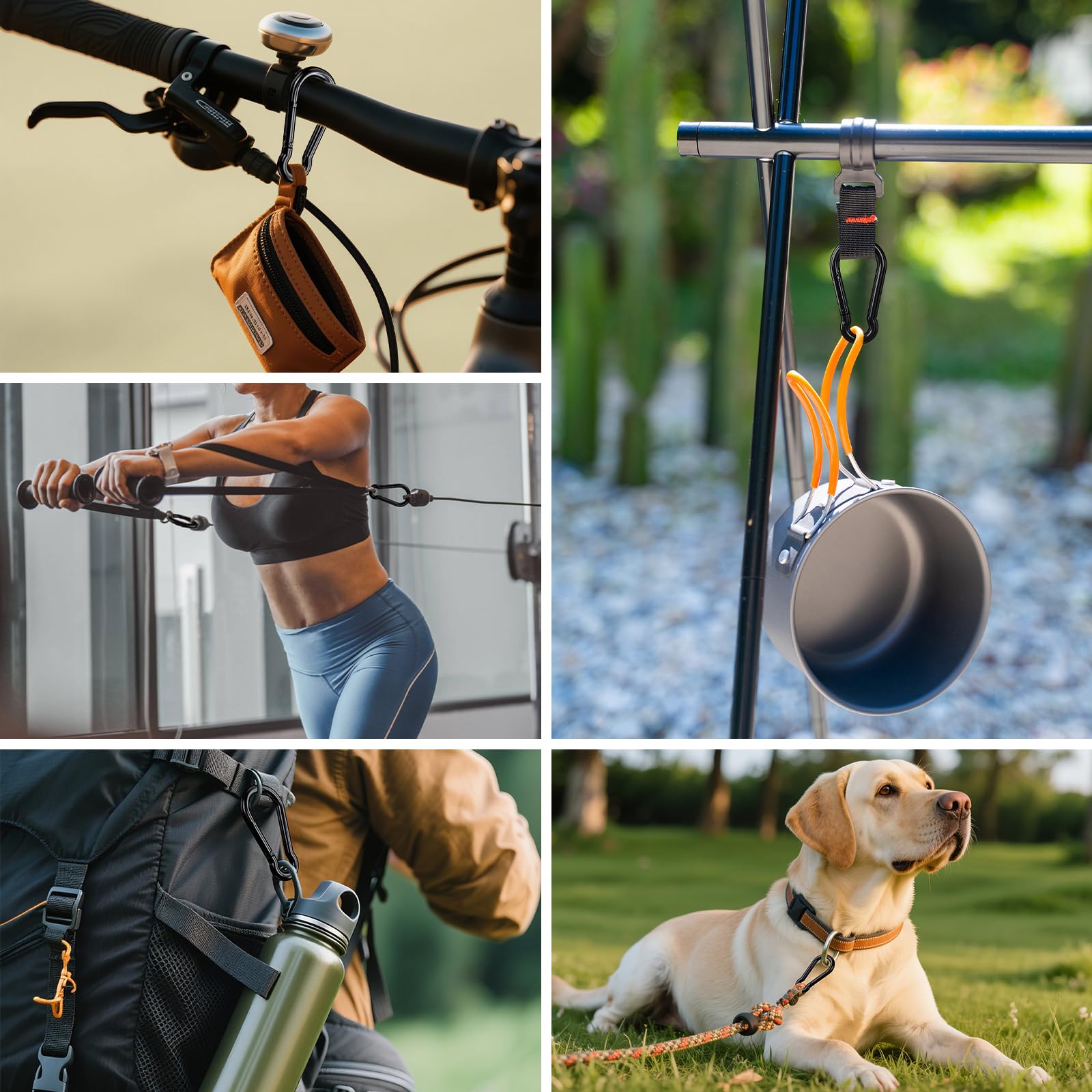 KINLINK 1.57-inch clip secures lanyards and leashes without snagging fabric
