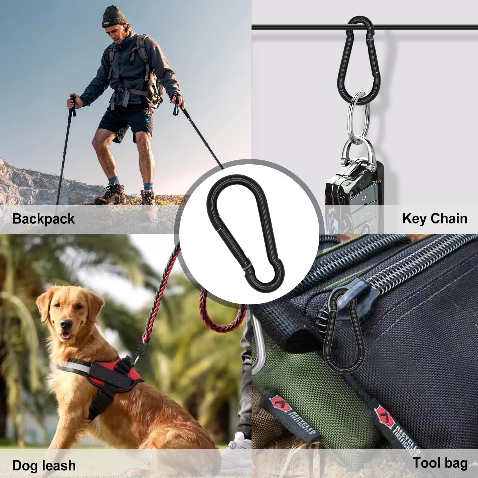 KINLINK lightweight design carabiner supports everyday carry and quick access on travel