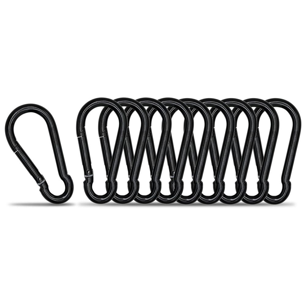 KINLINK small carabiner clip 1.57-inch in black for easy key organization on backpacks
